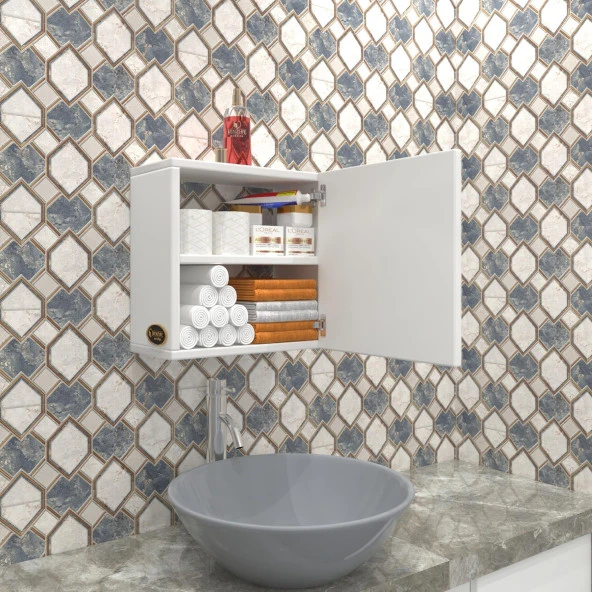Kenzlife banyo ecza dolabı susanin byz 39*39*20 mutfak komodin (m) kapaklı arkalıksız ürün görseli 1