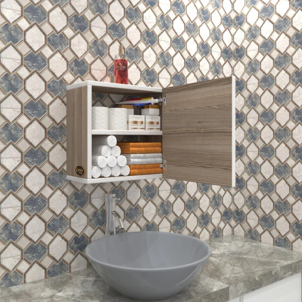 Kenzlife banyo ecza dolabı susanin crd 39*39*20 mutfak komodin (m) kapaklı arkalıksız ürün görseli 1