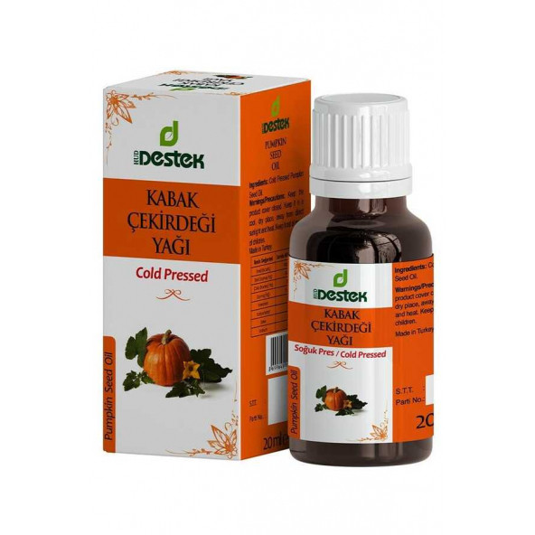 Destek Kabak Çekirdeği Yağı(Soğuk Pres) 20 ml ürün görseli 1