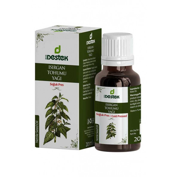 Destek Isırgan Tohumu yağı (soğuk Pres) 20 ml ürün görseli 1