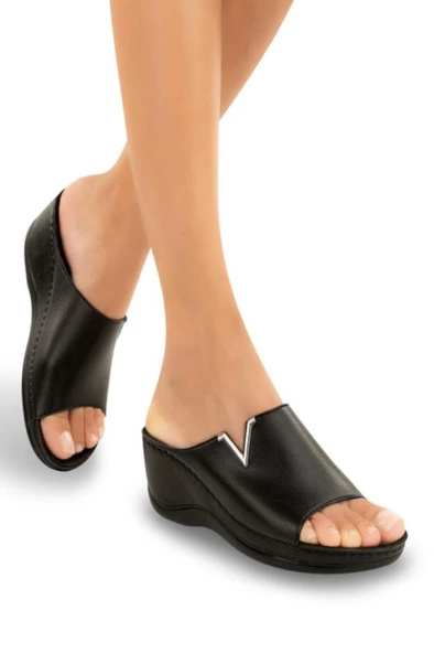 Muya Perla 31148-001 Anatomik Taban Kadın Terlik Siyah 36-40 ürün görseli 1