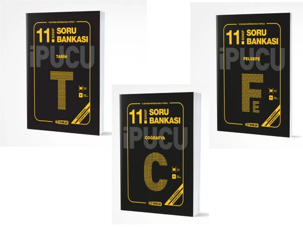 Hız 11. Sınıf Tarih + Coğrafya + Felsefe Soru Bankası Seti 3 Kitap ürün görseli 1