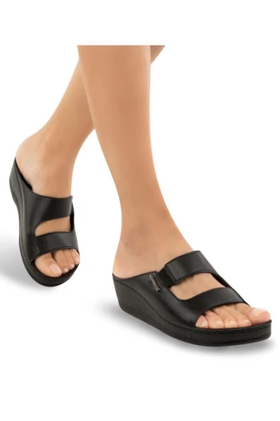 Muya Panna 31136-001 Topuk Jelli Anatomik Taban Kadın Terlik Siyah 36-40 ürün görseli 1