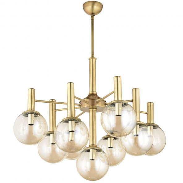 Lampaluce Sfera Modern Tasarım 9lu Avize Sarı ürün görseli 1