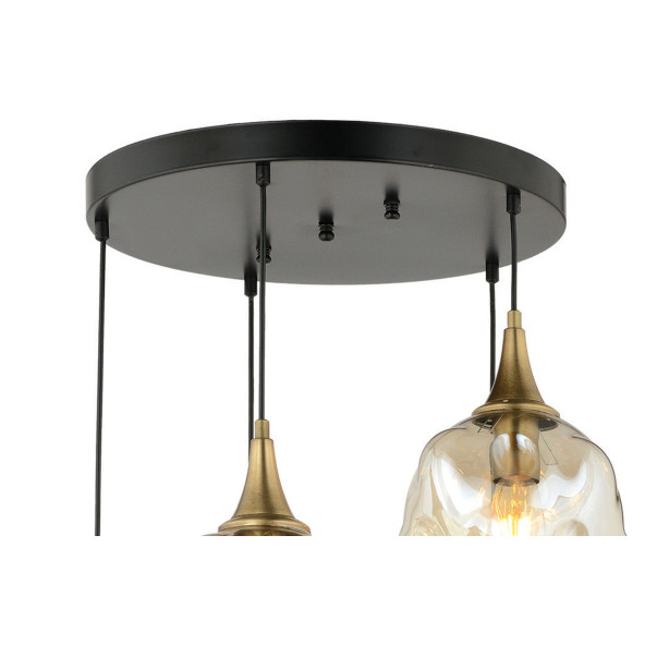 Lampaluce Globo-4 Modern Sarkıt Avize 5li 70cm Sarı - Resim 3