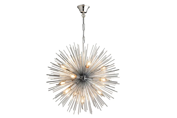 Lampaluce Sole-2 Modern 12li Avize 55cm Krom ürün görseli 1
