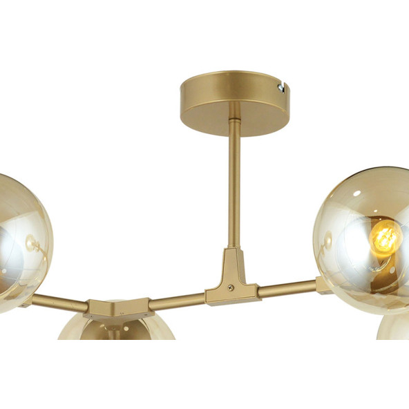 Lampaluce Dritto Modern Avize 6lı Sarı - Resim 3