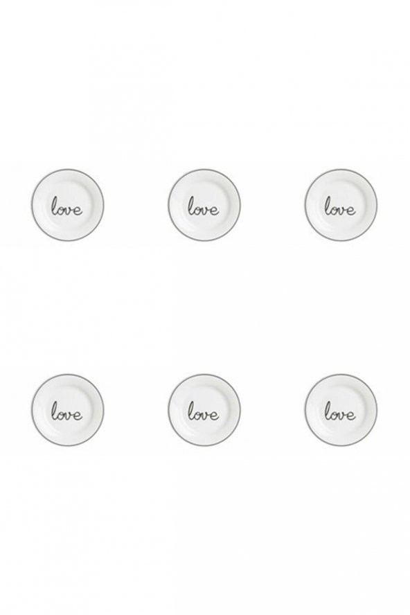 Porland Hope Love Düz Tabak 17cm 6'lı 04lfh000391 ürün görseli 1