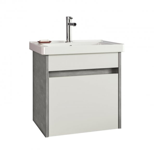 Orka Aydos 55 cm Banyo Dolabı Alt Modül ve Lavabo ürün görseli 1