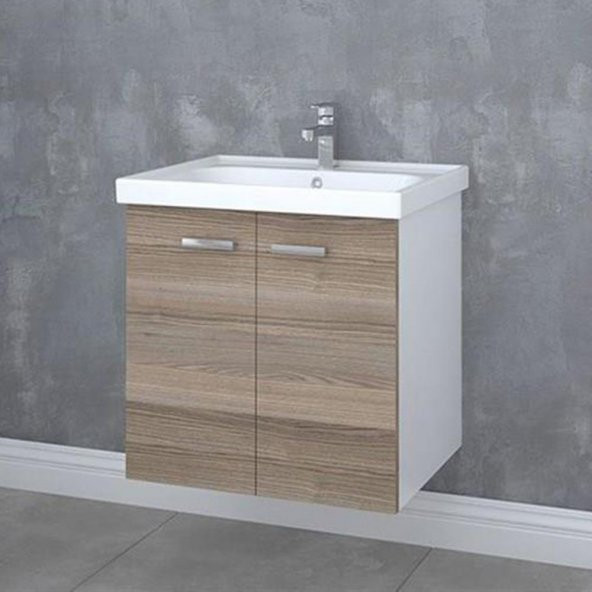 Turkuaz Frame Etajerli Lavabo 60*45 cm ve Terra Banyo Dolabı ürün görseli 1