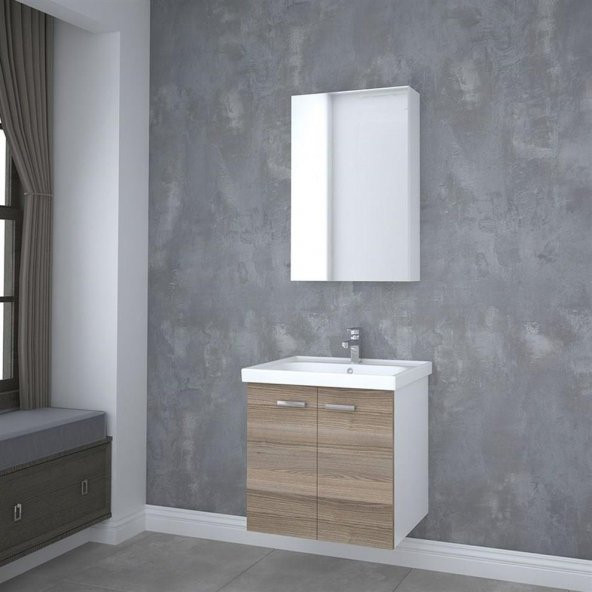 Denko Terra 60 cm MDF Banyo Dolabı Takımı ürün görseli 1