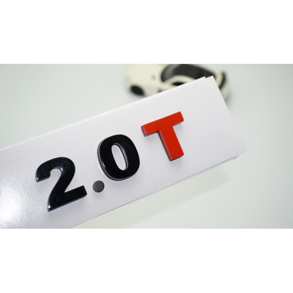 DK Tuning 2.0T Bagaj Siyah Kırmızı Yazı Logo Volkswagen İle Uyumlu ürün görseli 1