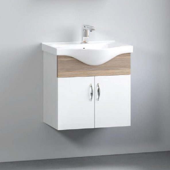 Denko Akyazı 55 cm MDF Banyo Dolabı, Alt Modül ve Lavabo ürün görseli 1