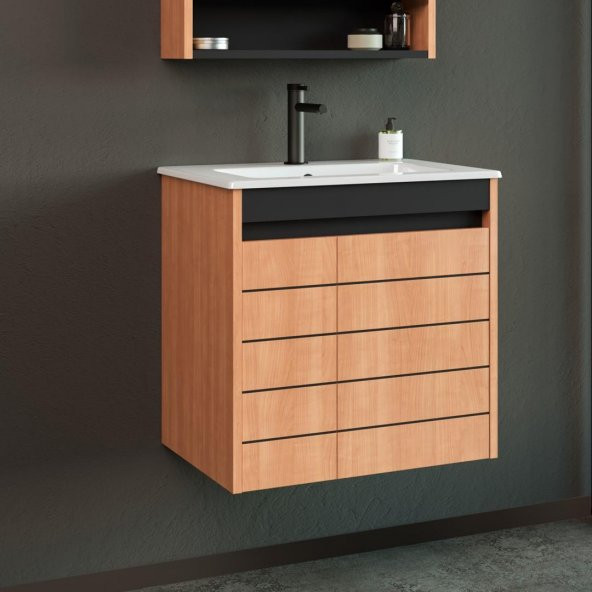 Orka Ricato 60 cm MorganaKiraz Banyo Dolabı Alt Modül, Lavabo ürün görseli 1