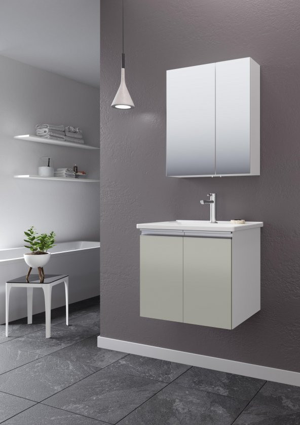 Orka Terme 60 cm Kaşmir Banyo Dolabı Takımı ürün görseli 1