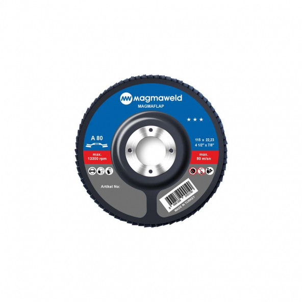 Magmaweld Flapdisk AO 80 KUM-115x22mm-813M31158A (10 Adet) ürün görseli 1