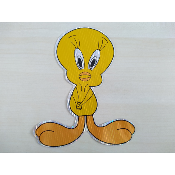 Tweety STİCKER 18x14.5cm - Tweety ETİKETİ - Tweety ÇIKARTMASI ürün görseli 1