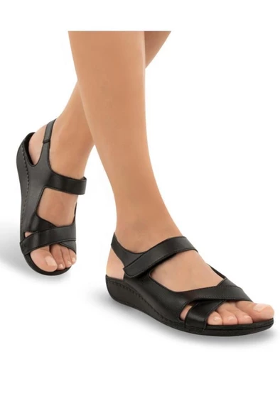 Muya Capella 31123-001 Topuk Jelli Anatomik Taban Kadın Sandalet Siyah 36-40 ürün görseli 1