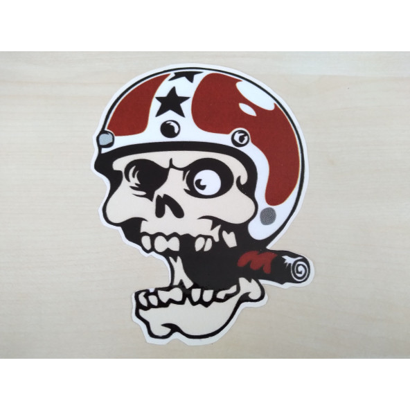 KURUKAFA sticker 17cmx13cm (İSKELET) KURUKAFA logosu arması KURUKAFA ÇIKARTMASI KURUKAFA ETİKETİ ürün görseli 1