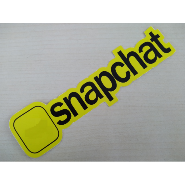 SNAPCHAT sticker 14cmx3,5cm - SNAPCHAT logosu - SNAPCHAT arması - SNAPCHAT ETİKETİ ürün görseli 1