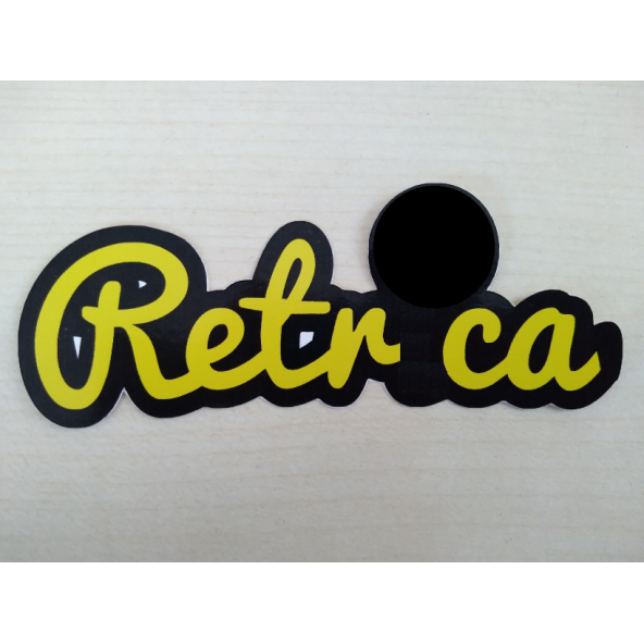 RETRİCA sticker 11,5cmx4cm - RETRİCA yazısı - RETRİCA ETİKETİ ürün görseli 1