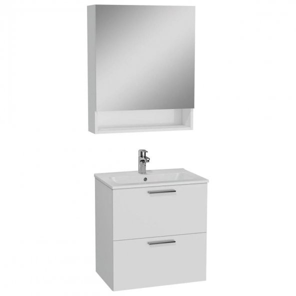 Vitra Mia 60 cm Beyaz Banyo Dolabı Takımı 66049 ürün görseli 1