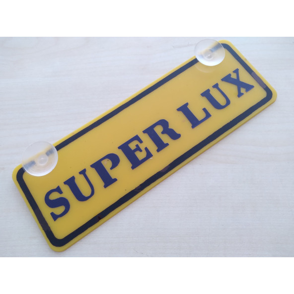 SARI DEKOR PLAKA - SUPER LUX (22x7,5cm) vantuzlu Pleksi (Dekor Levha) SARI PLAKA ürün görseli 1