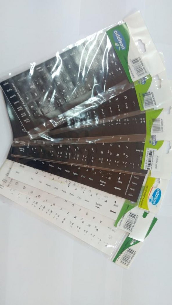 İngilizce Q Klavye Sticker - Siyah - Resim 3
