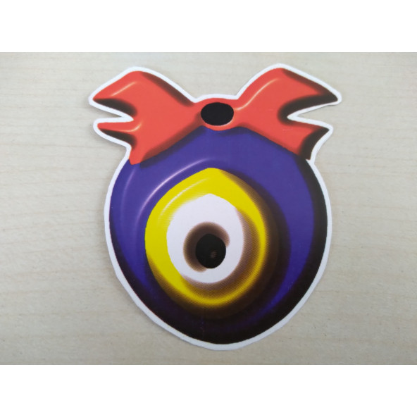 NAZAR BONCUĞU STİCKER 7x5,5cm (NAZARLIK) NAZAR BONCUĞU ETİKETİ - NAZAR BONCUĞU ÇIKARTMASI ürün görseli 1