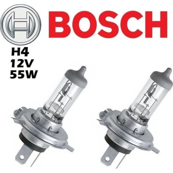 Bosch H4 12V 60/55W Far Ampülü 2 Adet Set ürün görseli 1