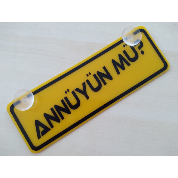 DEKOR SARI PLAKA - ANNÜYÜNMÜ (22x7,5cm) vantuzlu Pleksi, Dekor Levha, DEKOR PLAKA ürün görseli 1