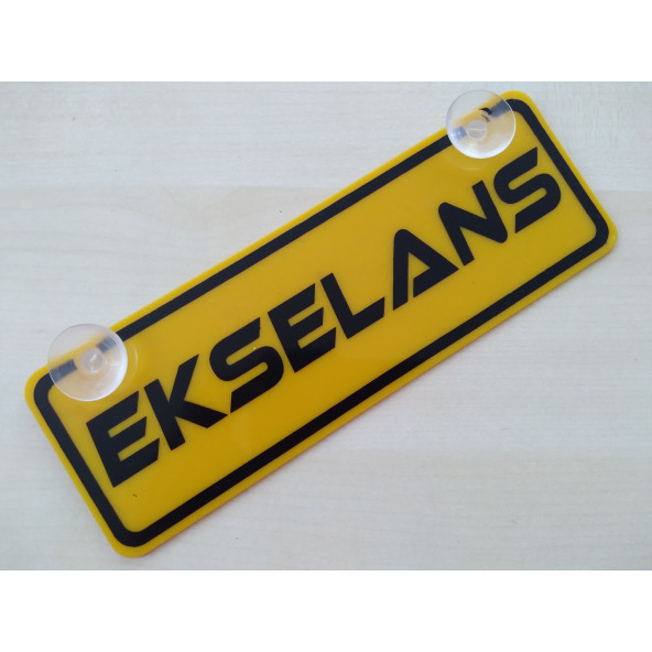 DEKOR SARI PLAKA - EKSELANS (22x7,5cm) vantuzlu Pleksi (Dekor Levha) DEKOR PLAKA ürün görseli 1