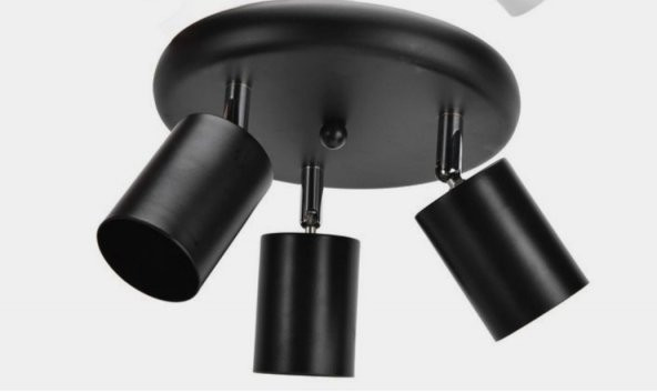 MYLİGHTS MAT SİYAH METAL PLOFONYER  LED AVİZE  GÜN IŞIĞI LED AMPUL DAHİLDİR ürün görseli 1