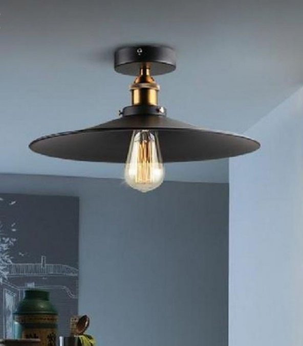 MYLİGHTS  VİNTAGE RETRO  RUSTİK 40CM METAL PLOFONYER AVİZE ürün görseli 1