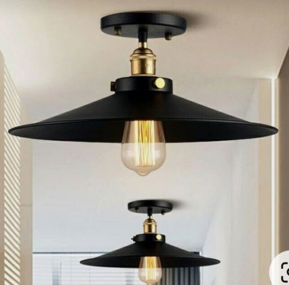 MYLİGHTS RUSTİK  40 CM METAL PLOFONYER AVİZE TEK FİYATIDIR ürün görseli 1