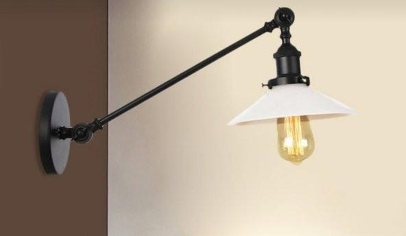 MYLİGHTS MAT SİYAH AKROBATİK APLİK OKUMA LAMBASI  DUVAR APLİK ürün görseli 1