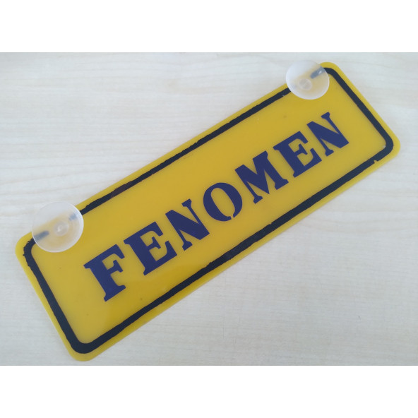 DEKOR SARI PLAKA - FENOMEN (22x7,5cm) vantuzlu Pleksi (Dekor Levha) DEKOR PLAKA ürün görseli 1