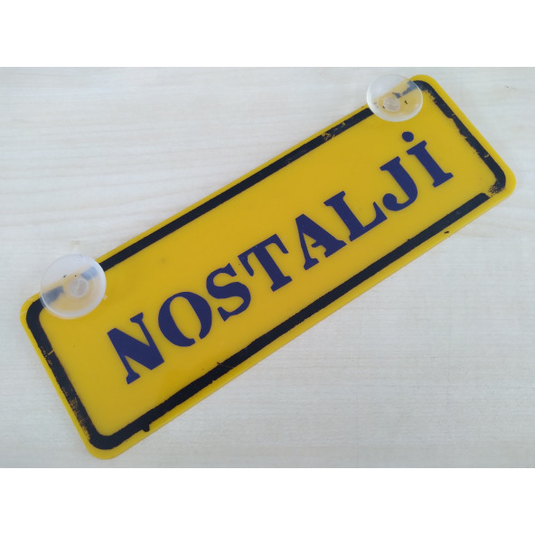 DEKOR SARI PLAKA - NOSTALJİ (22x7,5cm) vantuzlu Pleksi (Dekor Levha) DEKOR PLAKA ürün görseli 1