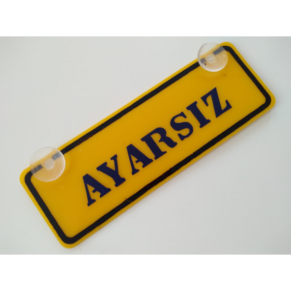 DEKOR SARI PLAKA - AYARSIZ (22x7.5cm) vantuzlu Pleksi (Dekor Levha) DEKOR PLAKA ürün görseli 1