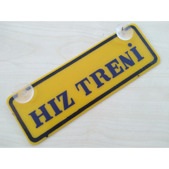 DEKOR SARI PLAKA - HIZ TRENİ (22x7,5cm) vantuzlu Pleksi (Dekor Levha) DEKOR PLAKA ürün görseli 1