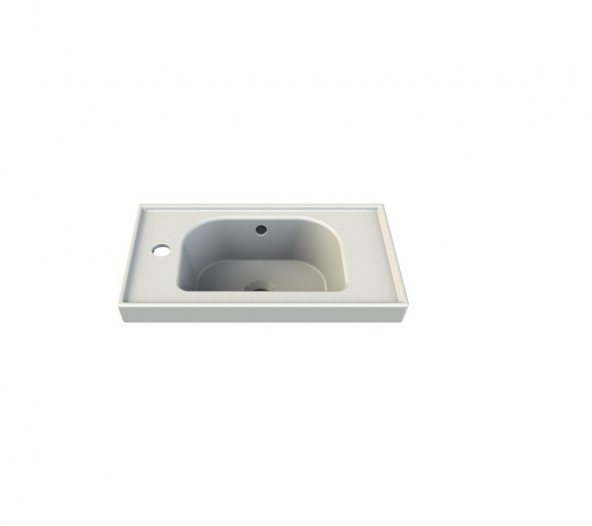 Turkuaz Cerastyle Frame Etajer Uyumlu Lavabo 50x28cm Soldan Delik ürün görseli 1