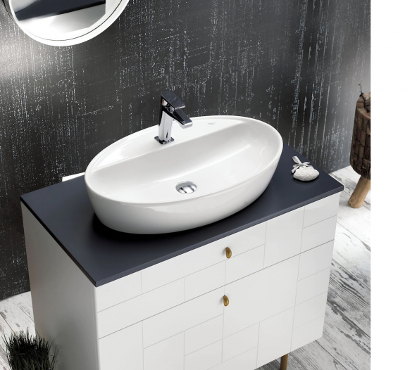 Turkuaz Cerastyle One Lavabo 67x42cm Çanak Tezgah Üstü (Delikli) ürün görseli 1