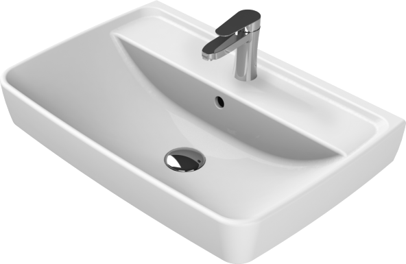 Turkuaz CeraStyle Duru Lavabo 50x40 cm, Banyo, Tuvalet ürün görseli 1