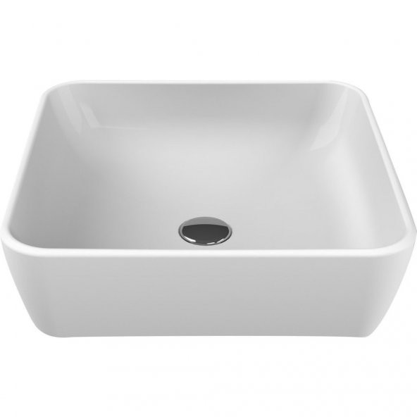 Turkuaz One Lavabo 46 46 cm, Tezgah Üstü Çanak Kare Model ürün görseli 1