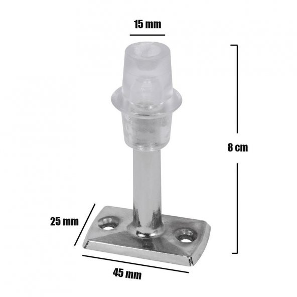 Kapı Tamponu Stoperi Krom Kapı Stopu 8 cm - Resim 2