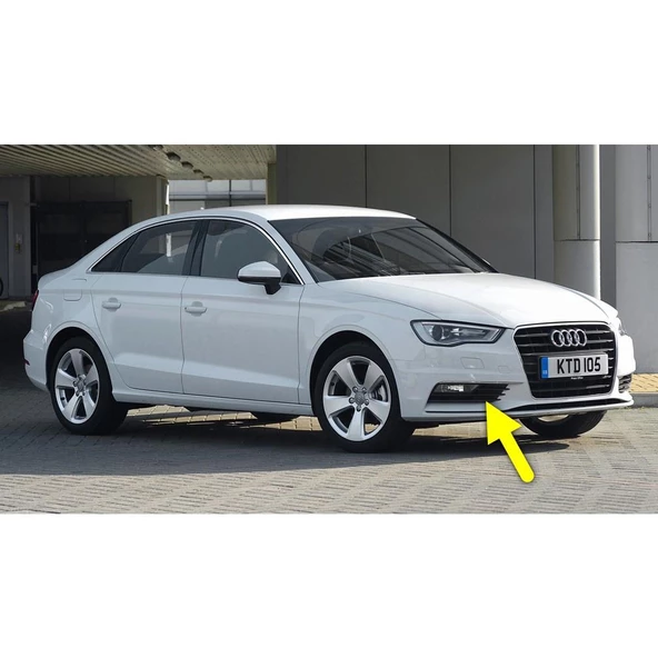 Audi A3 Sedan 2013-2016 Ön Tampon Sağ Sis Farı Kapağı Krom 8V5807682A ürün görseli 1