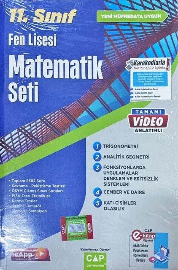 11.Sınıf Fen Lisesi Matematik Seti Çap Yayınları ürün görseli 1
