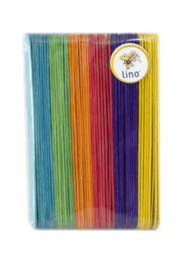 Lino Ahşap Çubuk Renkli 15cm 50 Li ürün görseli 1