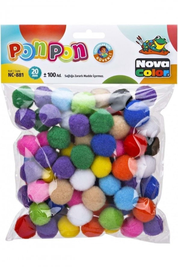 Nova Color Ponpon 20 Mm. 100 Adet Nc-881 Px ürün görseli 1
