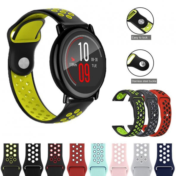 Amazfit Pace Delikli Spor Silikon Kordon Kayış ürün görseli 1